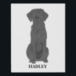 Personalised Black Labrador Faux Canvas Print<br><div class="desc">I am in love with this beautifully detailed watercolor illustration of a black lab or labrador! Personalise these canvas art prints with your name or monogram and even and change the background colour to compliment your decor! Shop the rest of my collection for the sweetest housewarming, bridal shower, teacher, mother-in-law,...</div>