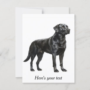 Personalised Black Labrador Retriever Decor Postcard