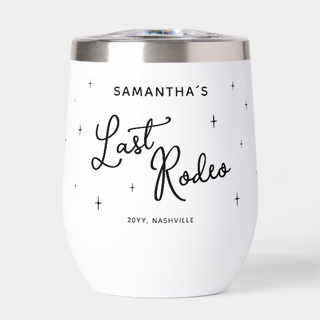 Personalised Black Last Rodeo Bachelorette Party (Front)