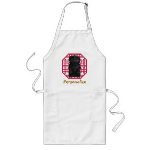 Personalised Black Lion Dog Grilling Apron
