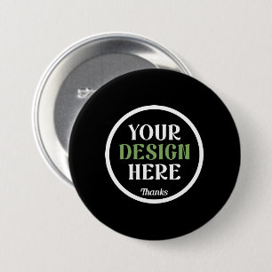 Personalised Black Logo QR Code Business Branding 7.5 Cm Round Badge