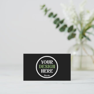 Personalised Black Logo QR Code Business Branding Card