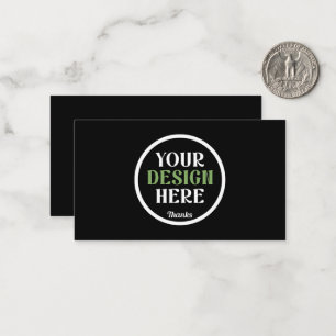 Personalised Black Logo QR Code Business Branding Card