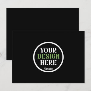 Personalised Black Logo QR Code Business Branding Card