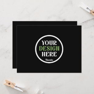 Personalised Black Logo QR Code Business Branding Card
