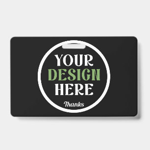 Personalised Black Logo QR Code Business Branding ID Badge