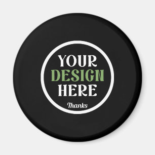 Personalised Black Logo QR Code Business Branding Magnet