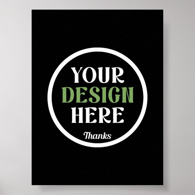 Personalised Black Logo QR Code Business Branding Poster (Front)