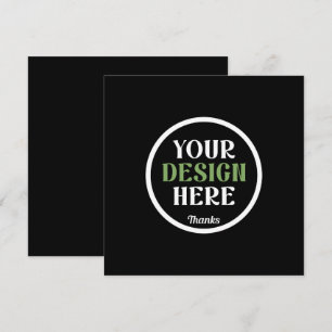 Personalised Black Logo QR Code Business Branding Thank You Card