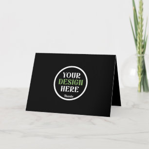 Personalised Black Logo QR Code Business Branding Thank You Card