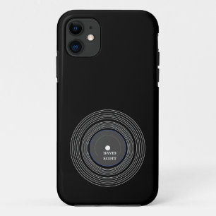 Personalised black Lp vinyl iPhone 11 Case
