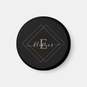 Personalised Black Magnet with Name