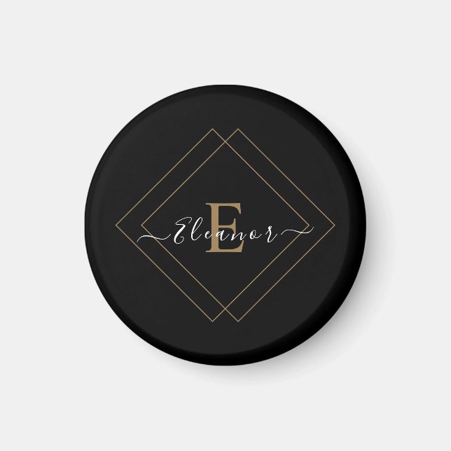 Personalised Black Magnet with Name (Front)