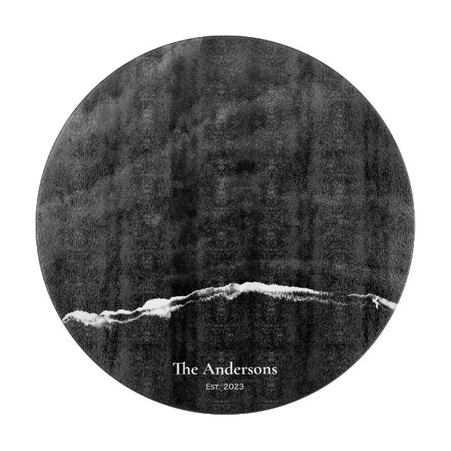 Personalised Black Marble Charcuterie Board (Front)