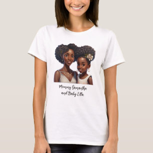 Personalised Black Mum and Daughter (11) T-Shirt
