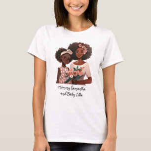 Personalised Black Mum and Daughter (12) T-Shirt