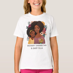 Personalised Black Mum and Daughter (14) T-Shirt