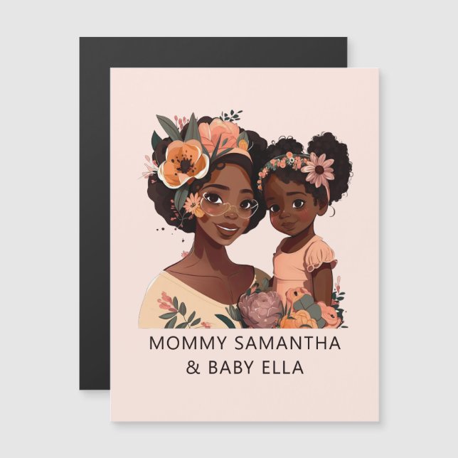 Personalised Black Mum and Daughter (16) (Front/Back)