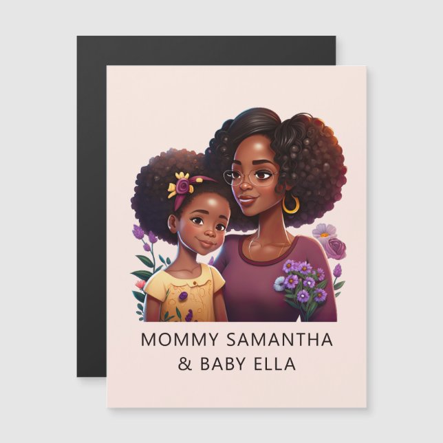 Personalised Black Mum and Daughter (17) (Front/Back)