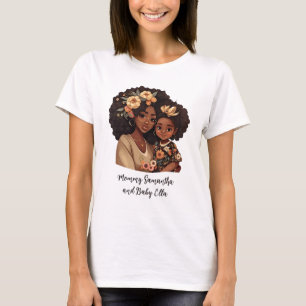 Personalised Black Mum and Daughter (19) T-Shirt