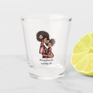 Personalised Black Mum and Daughter (2) Shot Glass