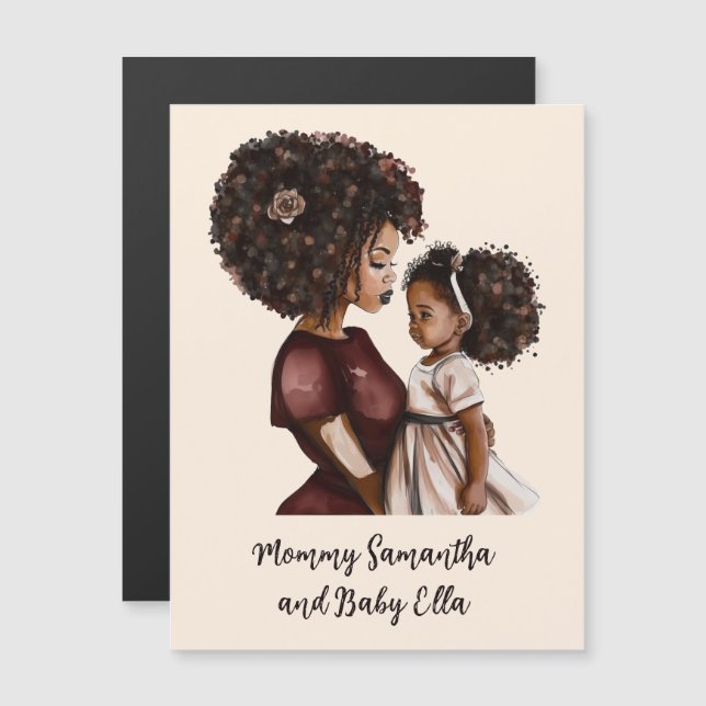 Personalised Black Mum and Daughter (3) (Front/Back)