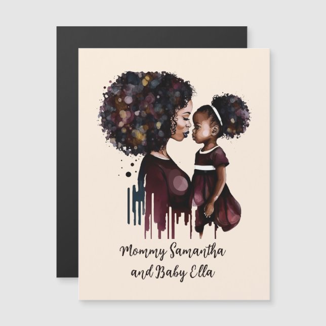 Personalised Black Mum and Daughter (4) (Front/Back)