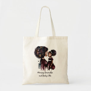 Personalised Black Mum and Daughter (4) Tote Bag