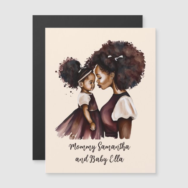 Personalised Black Mum and Daughter (5) (Front/Back)
