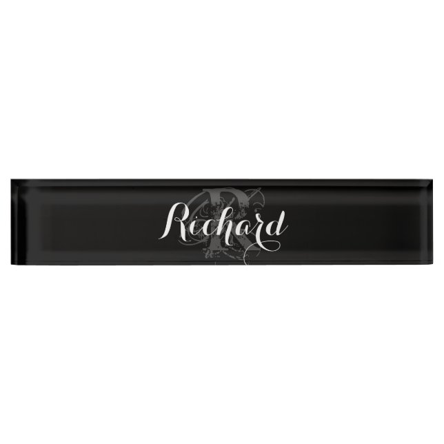 Personalised Black  Nameplate (Front)