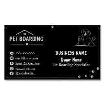 Personalised Black Pet Boarding