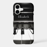 Personalised Black Piano iPhone 7 Plus Case
