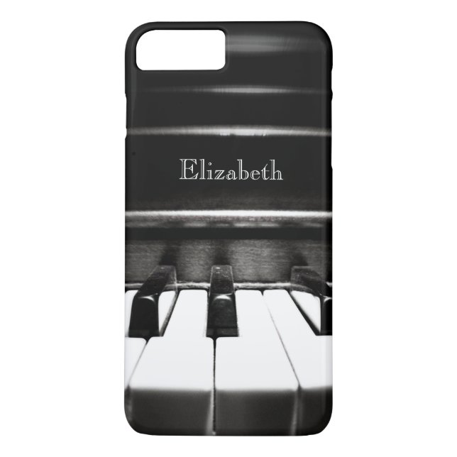 Personalised Black Piano iPhone 7 Plus Case (Back)