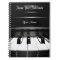 Personalised Black Piano Music Notebook