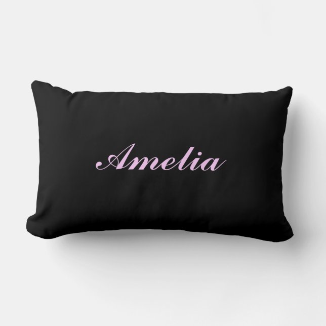 Personalised Black Pillow (Front)