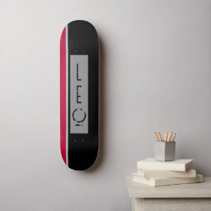 Personalised Black Red Grey Skateboard