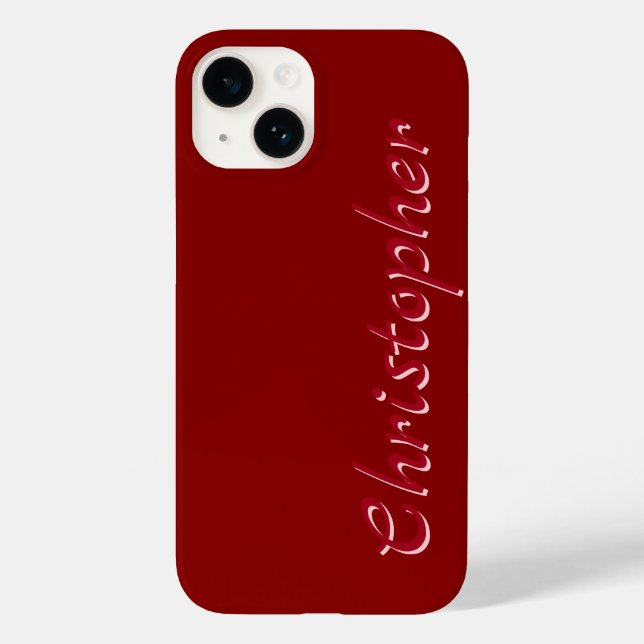 Personalised black red Radial Texture 15 Case-Mate iPhone Case (Back)