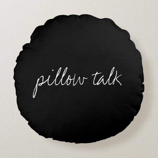 Personalised Black Round Cushion (Front)