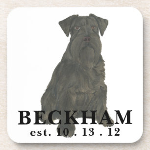 Personalised Black Schnauzer Coaster