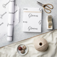 Personalised Black Script Elegant Name Groom