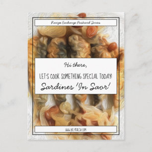 Personalised Black Script White Recipe Exchange Postcard
