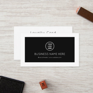Personalised Black Simple, Modern, Minimalist  Loyalty Card