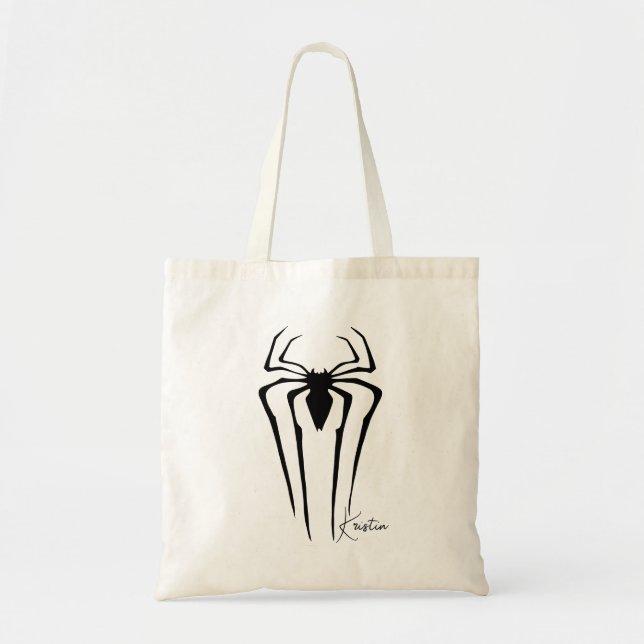 Personalised Black Spider Tote Bag (Front)