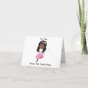Personalised Black Tooth Fairy  Card