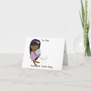 Personalised Black Tooth Fairy  Card