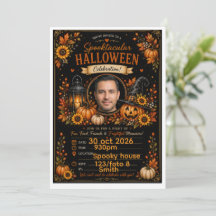 Personalised Black Watercolor Pumpkin Halloween In