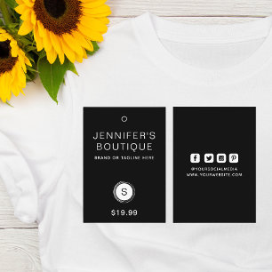 Personalised Black White Boutique Branding Calling Card
