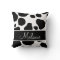 Personalised Black White Cow Spots Pillow