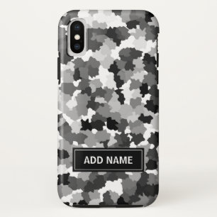 Personalised Black White Grey Pattern iPhone X Case
