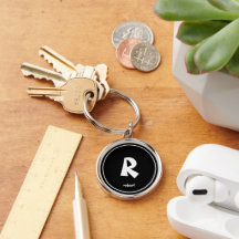 Personalised Black & White Initial Monogam Name